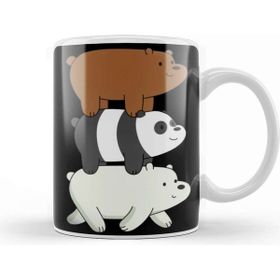 Baskı Dükkanı We Bare Bears 02 Beyaz Porselen Kupa Bardak