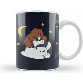 Baskı Dükkanı We Bare Bears 02 Beyaz Porselen Kupa Bardak