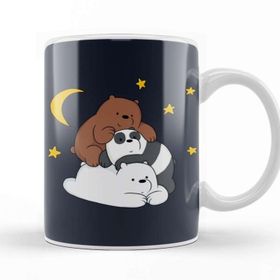 Baskı Dükkanı We Bare Bears 02 Beyaz Porselen Kupa Bardak