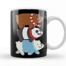 Baskı Dükkanı We Bare Bears 02 Beyaz Porselen Kupa Bardak