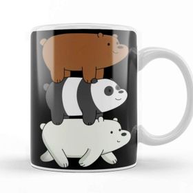 Baskı Dükkanı We Bare Bears 02 Beyaz Porselen Kupa Bardak