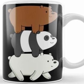 Baskı Dükkanı We Bare Bears 02 Beyaz Porselen Kupa Bardak