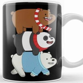 Baskı Dükkanı We Bare Bears 02 Beyaz Porselen Kupa Bardak