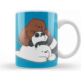 Baskı Dükkanı We Bare Bears 03 Beyaz Porselen Kupa Bardak