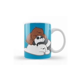 Baskı Dükkanı We Bare Bears 03 Beyaz Porselen Kupa Bardak