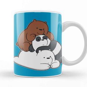 Baskı Dükkanı We Bare Bears 03 Beyaz Porselen Kupa Bardak