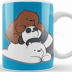 Baskı Dükkanı We Bare Bears 03 Beyaz Porselen Kupa Bardak