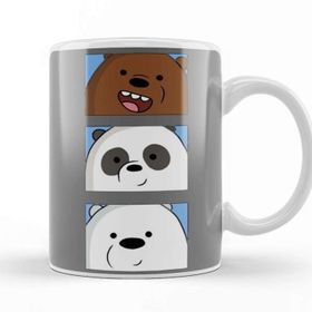 Baskı Dükkanı We Bare Bears 04 Beyaz Porselen Kupa Bardak