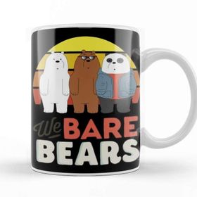 Baskı Dükkanı We Bare Bears 06 Beyaz Porselen Kupa Bardak