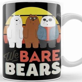Baskı Dükkanı We Bare Bears 06 Beyaz Porselen Kupa Bardak