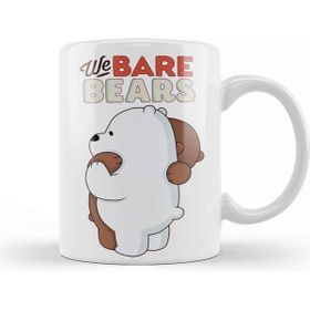 Baskı Dükkanı We Bare Bears 08 Beyaz Porselen Kupa Bardak