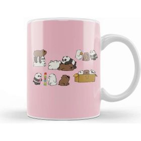 Baskı Dükkanı We Bare Bears Cute Beyaz Porselen Kupa Bardak