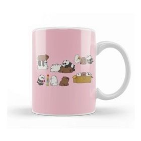 Baskı Dükkanı We Bare Bears Cute Beyaz Porselen Kupa Bardak