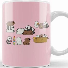 Baskı Dükkanı We Bare Bears Cute Beyaz Porselen Kupa Bardak