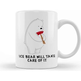 Baskı Dükkanı We Bare Bears Ice Bear Beyaz Porselen Kupa Bardak
