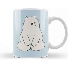 Baskı Dükkanı We Bare Bears Ice Bear Beyaz Porselen Kupa Bardak
