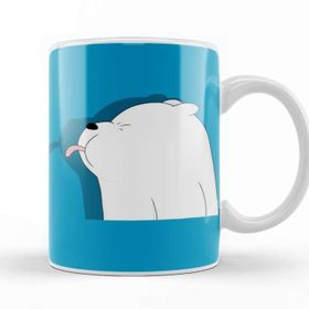 Baskı Dükkanı We Bare Bears Ice Bear Beyaz Porselen Kupa Bardak