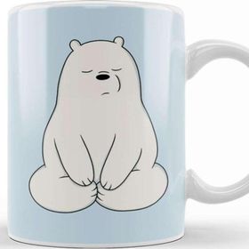 Baskı Dükkanı We Bare Bears Ice Bear Beyaz Porselen Kupa Bardak