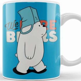 Baskı Dükkanı We Bare Bears Ice Bear Beyaz Porselen Kupa Bardak