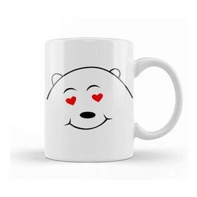 Baskı Dükkanı We Bare Bears Love Is In The Air Beyaz Porselen Kupa Bardak