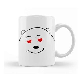 Baskı Dükkanı We Bare Bears Love Is In The Air Beyaz Porselen Kupa Bardak
