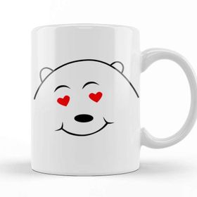 Baskı Dükkanı We Bare Bears Love Is In The Air Beyaz Porselen Kupa Bardak