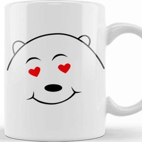 Baskı Dükkanı We Bare Bears Love Is In The Air Beyaz Porselen Kupa Bardak