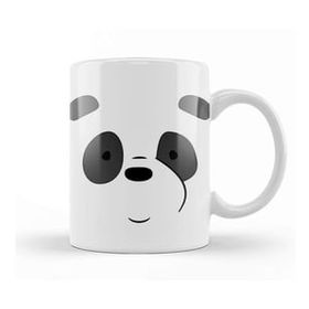 Baskı Dükkanı We Bare Bears Panda Face Beyaz Porselen Kupa Bardak