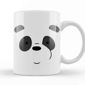 Baskı Dükkanı We Bare Bears Panda Face Beyaz Porselen Kupa Bardak