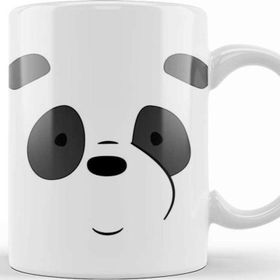 Baskı Dükkanı We Bare Bears Panda Face Beyaz Porselen Kupa Bardak