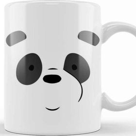 Baskı Dükkanı We Bare Bears Panda Face Beyaz Porselen Kupa Bardak