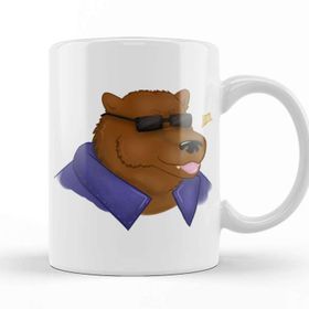 Baskı Dükkanı We Bare Bears Panda Grizz Beyaz Porselen Kupa Bardak