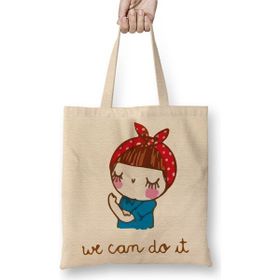 Baskı Dükkanı We Can Do It Bez Kadın Günlük Çanta
