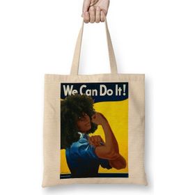 Baskı Dükkanı We Can Do It Bez Kadın Günlük Çanta