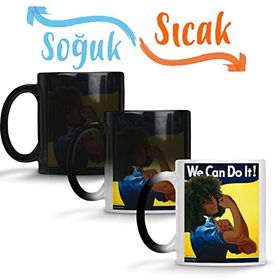 Baskı Dükkanı We Can Do it Sihirli Porselen Kupa