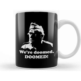 Baskı Dükkanı We Re Doomed Private James Frazer Dads Army Beyaz Porselen Kupa Bardak