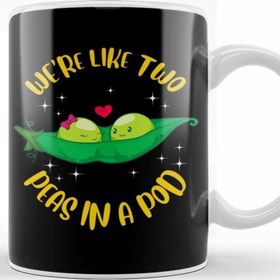 Baskı Dükkanı We Re Like Two Peas In A Pod Adorable Married Pun Beyaz Porselen Kupa Bardak