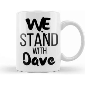 Baskı Dükkanı We Stand With Dave Chappelle Beyaz Porselen Kupa Bardak