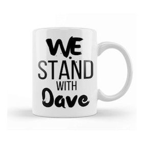 Baskı Dükkanı We Stand With Dave Chappelle Beyaz Porselen Kupa Bardak
