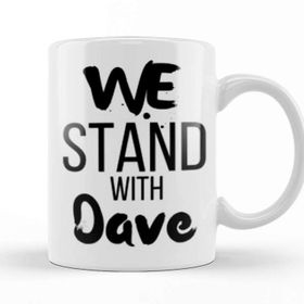Baskı Dükkanı We Stand With Dave Chappelle Beyaz Porselen Kupa Bardak