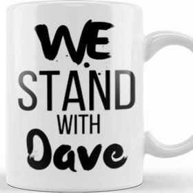 Baskı Dükkanı We Stand With Dave Chappelle Beyaz Porselen Kupa Bardak