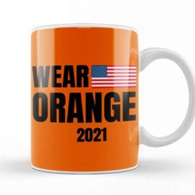 Baskı Dükkanı Wear Orange Day 2021 Beyaz Porselen Kupa Bardak