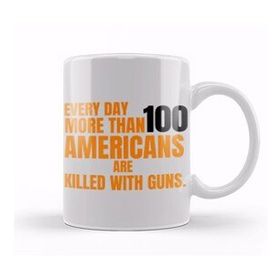 Baskı Dükkanı Wear Orange Every Day More Than 100 Amerıcans Are Kılled Wıth Guns Beyaz Porselen Kupa Bardak