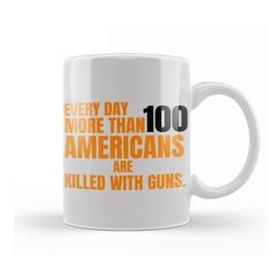 Baskı Dükkanı Wear Orange Every Day More Than 100 Amerıcans Are Kılled Wıth Guns Beyaz Porselen Kupa Bardak
