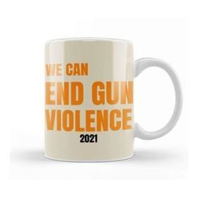 Baskı Dükkanı Wear Orange We Can End Gun Violence 2021 Beyaz Porselen Kupa Bardak