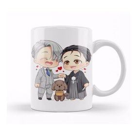 Baskı Dükkanı Wedding Victor Yuuri Yuri On Ice Beyaz Porselen Kupa Bardak
