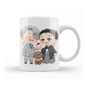 Baskı Dükkanı Wedding Victor Yuuri Yuri On Ice Beyaz Porselen Kupa Bardak