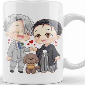 Baskı Dükkanı Wedding Victor Yuuri Yuri On Ice Beyaz Porselen Kupa Bardak