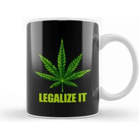 Baskı Dükkanı Weed Legalize It Marijuana Cannabis Beyaz Porselen Kupa Bardak