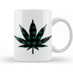 Baskı Dükkanı Weed Marijuana Cannabis Beyaz Porselen Kupa Bardak